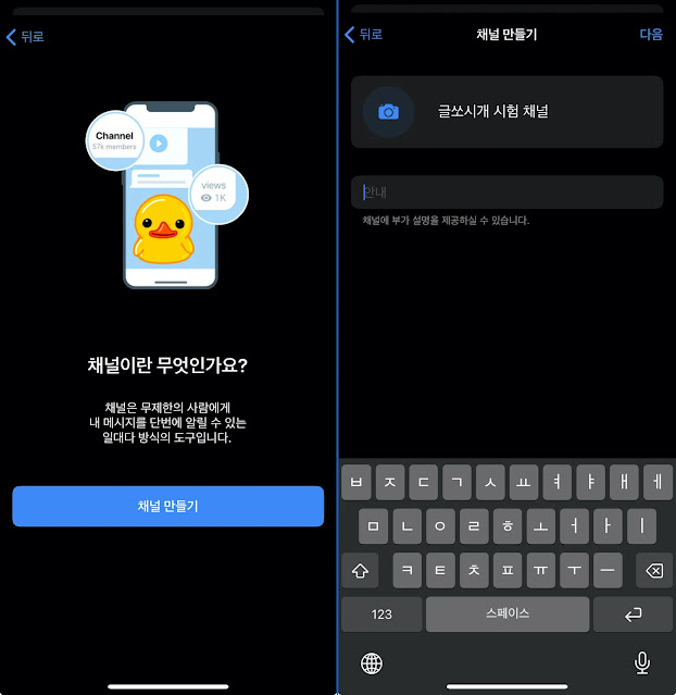 채널이름정하기-정보입력하기