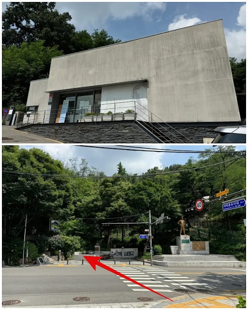 윤동주문학관-창의문방향-이동경로