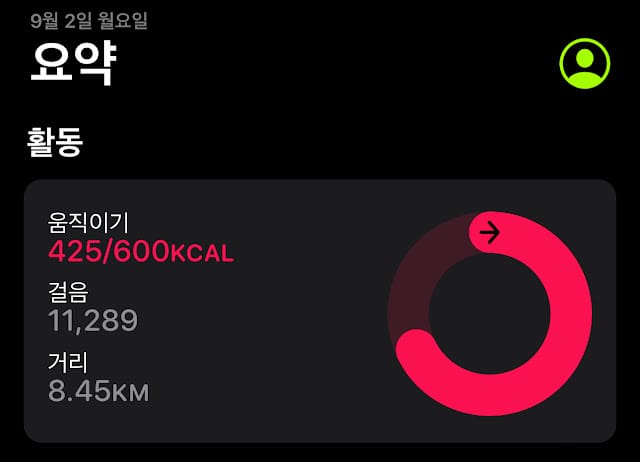 운동량-11200보-425칼로리