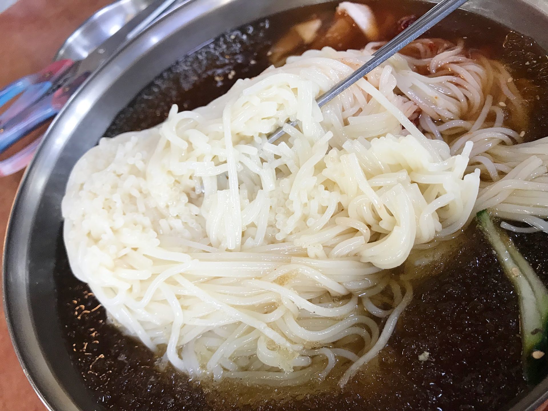 물밀면-면발-타이트샷