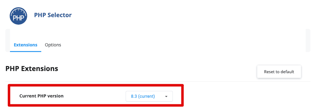 버전 선택메뉴